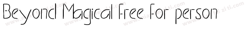 Beyond Magical free for personal字体转换
